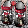 Halloween Crocs ? Personalized KC Chiefs Horror Movie Clog Shoes halloween crocs personalized kc chiefs horror movie clog shoes 1225 brlmv