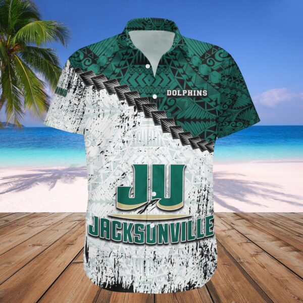 jacksonville dolphins hawaii shirt grunge polynesian tattoo ncaa 6213 z5mtt