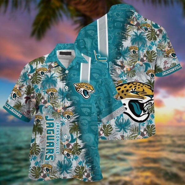 jacksonville jaguars nfl summer hawaiian shirt and shorts 2166