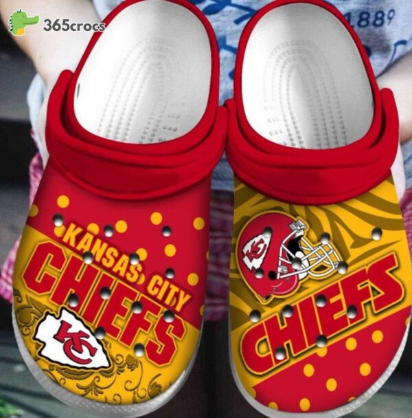 kansas city chiefs football enthusiasm expressed through clogs 5682 5b2wh