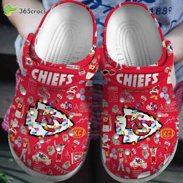 kansas city chiefs nfl festive spirit crocs clog collection 8196 yujpa