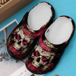 Kansas City Chiefs Skull Crocband Nfl Clog Shoes