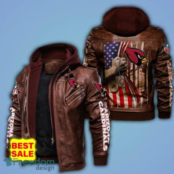 nfl arizona cardinals 2d leather jacket men and women for fans 1