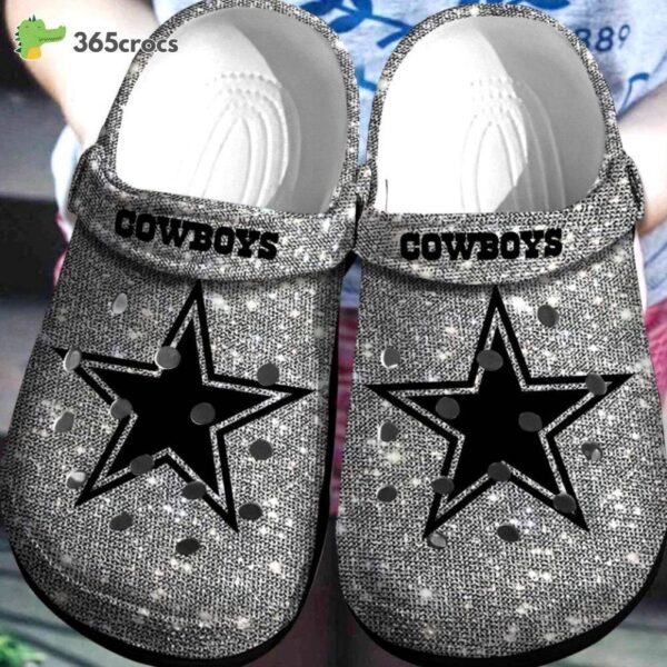 nfl dallas cowboys football crocs clog shoes 6579