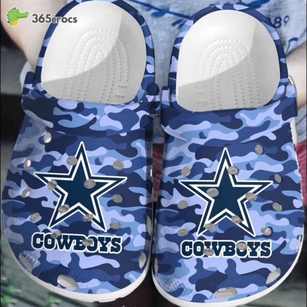 nfl dallas cowboys football shoes clogs crocs comfortable 5539 jzomc