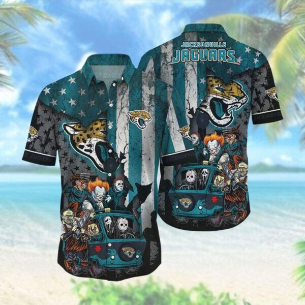 nfl jacksonville jaguars halloween america flag hawaiian shirt 3904 1f6s4