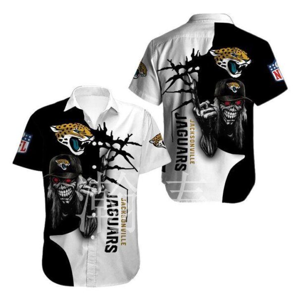 nfl jacksonville jaguars halloween iron maiden hawaiian shirt 3682 3mnff