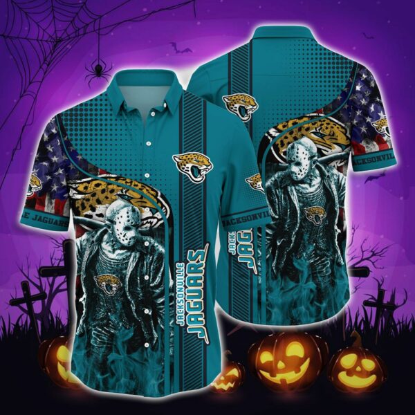 nfl jacksonville jaguars halloween jason voorhees trendy hawaiian shirt aloha shirt 4782 hf5sm