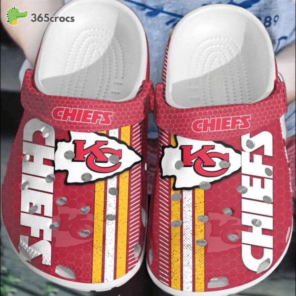 nfl kansas city chiefs football game day comfortable clog footwear design 3291 0gvmk