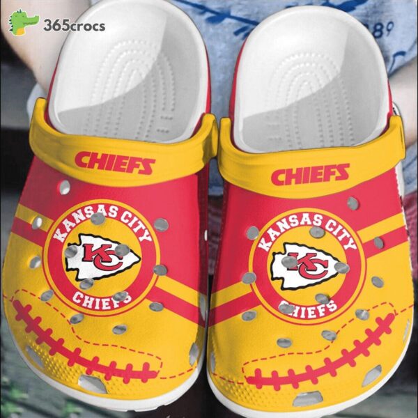 nfl kansas city chiefs football game day comfortable footwear clog design 5207 roine