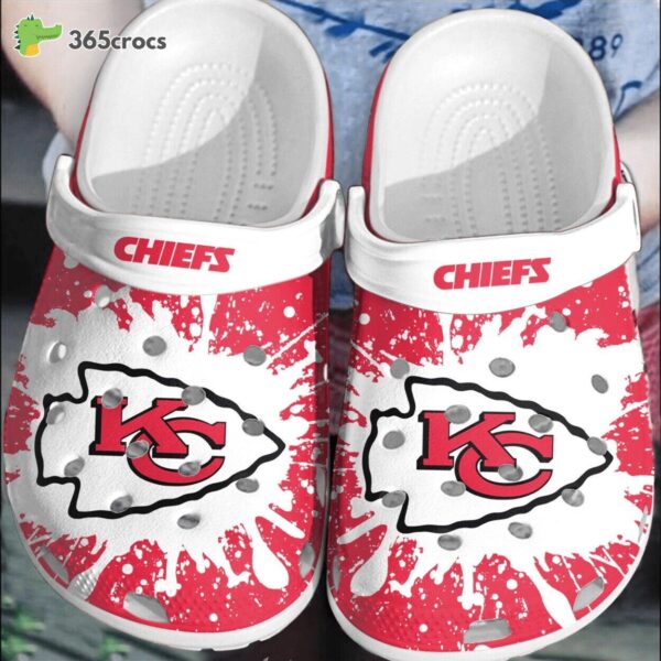 nfl kansas city chiefs football inspired footwear comfy fan clog design 4634 bjfr4