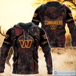 NFL Washington Commanders Hunting camo style 3D Hoodie