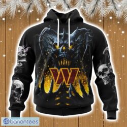 Nfl Washington Commanders Skull Art Design Hoodie 3D All Over Print