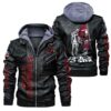 Arizona Cardinals father to son Mens Leather Jacket Hooded Coat Winter s l960 1