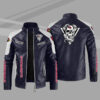 Arizona Cardinals NFL skull snake biker Leather Jacket Motorcycle Fleece Coat s l960 24