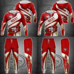 San Francisco 49ers NFL Tracksuit 3D Print Hoodie Sweatpants for fan