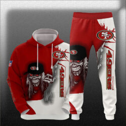 San Francisco 49ers NFL iron maiden rockband set 3D Unisex Hoodie Sweatpants new art 2024