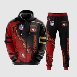 San Francisco 49ers NFL fireball set 3D Unisex Hoodie Sweatpants new art 2024