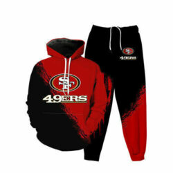 San Francisco 49ers NFL logo skull red-edition set 3D Unisex Hoodie Sweatpants
