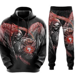 San Francisco 49ers NFL Death art limited edition set 3D Unisex Hoodie Sweatpants