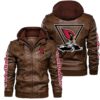 Arizona Cardinals Devil's triangle Mens Leather Jacket Hooded Coat Winter s l960 5