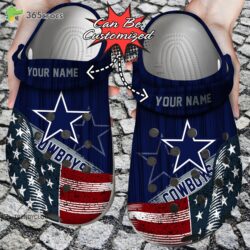 US Flag Dallas Cowboys Inspired New Clogs Football Meets Patriotism