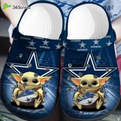 Yoda Dallas Cowboys NFL Inspired Comfort Footwear Clog Tribute