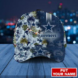Custom Name Hawiian Dallas Cowboys NFL Cap Print Full