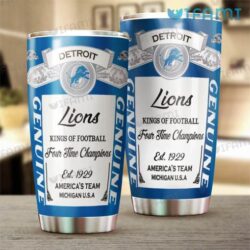 Budweiser Detroit Lions Tumbler Kings Of Football Gift