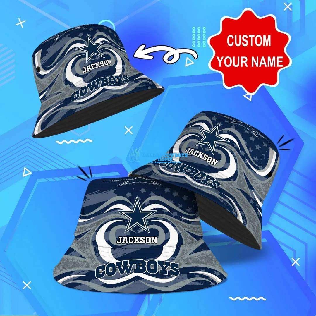 Dallas Cowboys training camp 3D bucket hat custom name for fan