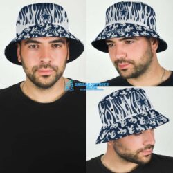 Dallas Cowboys 3D bucket hat Blue flame