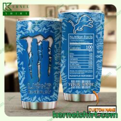 Detroit Lions Energy Personalized name Tumbler Cup