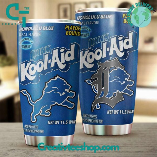 Detroit Lions Kool Aid Honolulu Blue Tumbler 1