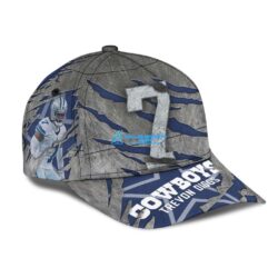 Custom Trevon Diggs Grey Dallas Cowboys Limited 3D Cap for fan