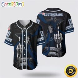 NFL Dallas Cowboys Baseball Jersey Legacy Since 1960 American Football Helmet Black Jersey Shirt NFL Dallas Cowboys Baseball Jersey 3D Personalized Skull Gear Up For Game Day