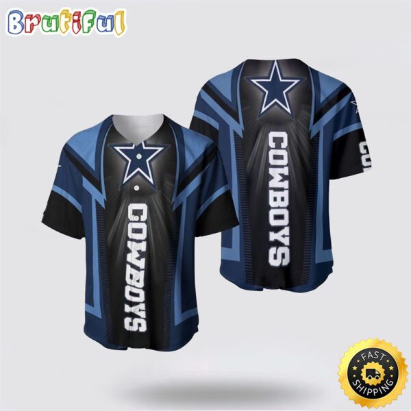 NFL Dallas Cowboys Baseball Jersey American Football Champion Symbol Black Blue Jersey Shirt 1 pgv1dl