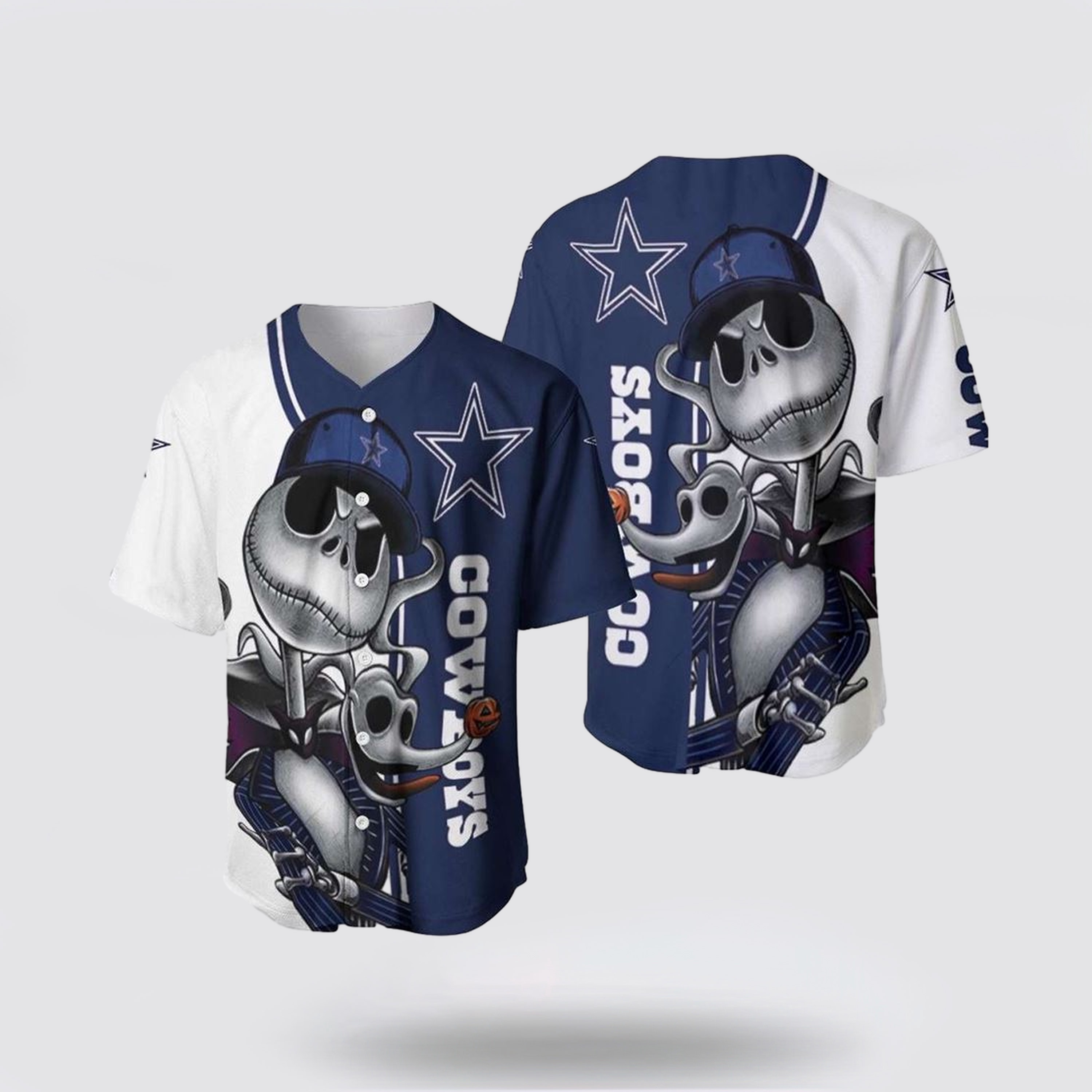 NFL Dallas Cowboys Baseball Jersey Jack Skellington And Zero Perfect Your Team Pride In Laid Back Fashion NFL Dallas Cowboys Baseball Jersey Jack Skellington And Zero Perfect Your Team Pride In Laid Back Fashion