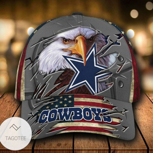 Personalized NFL Dallas Cowboys 3D Eagle Hat Cap