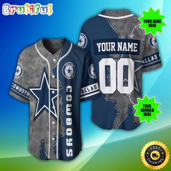 Personalized NFL Dallas Cowboys Baseball Jersey Casual Baseball Gear adukl0
