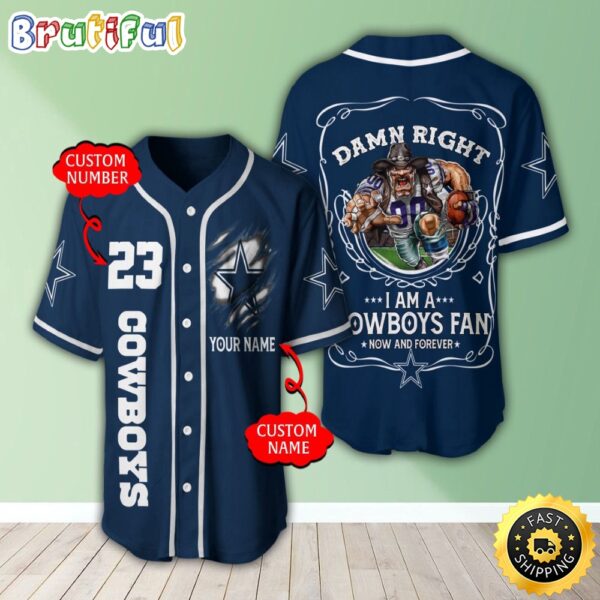 Personalized NFL Dallas Cowboys Baseball Jersey Essential Team Tops shqsgz