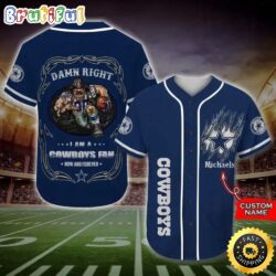 Personalized NFL Dallas Cowboys Baseball Jersey Fan Name