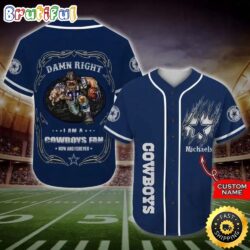 Personalized NFL Dallas Cowboys Baseball Jersey Fan Name o2eg1u