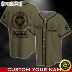 Personalized NFL Dallas Cowboys Baseball Jersey Team Spirit Tops