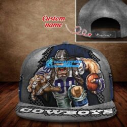 NFL 3D Snapback Dallas Cowboys mascot 3D hat custom name for fan