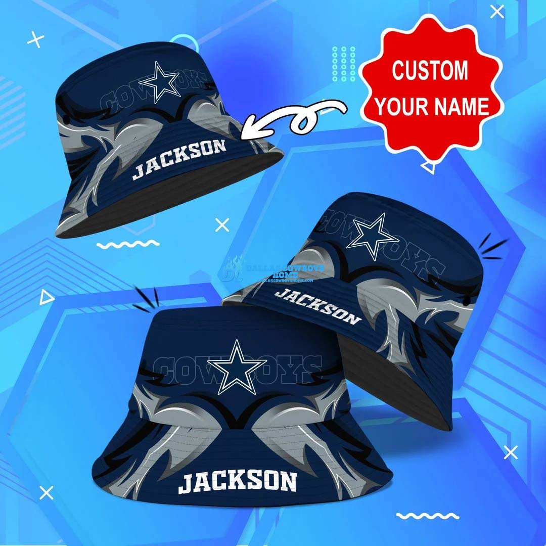 Dallas Cowboys training camp 3D bucket hat custom name for fan v2