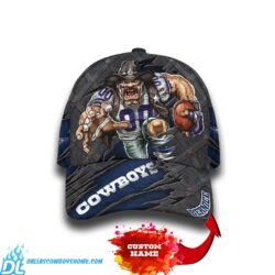 NFL Dallas Cowboys mascot 3D cap custom name for fan v2