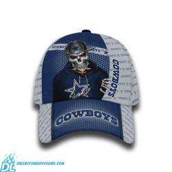 Custom Name Young skull Dallas Cowboys 3D Cap Print Full