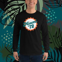 Miami 1972 Vintage logo Football Shirt, Miami Football Shirt