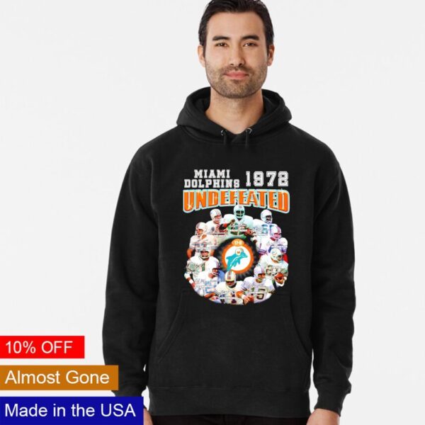 miami dolphins 1972 undefeated players signature shirt hoodie