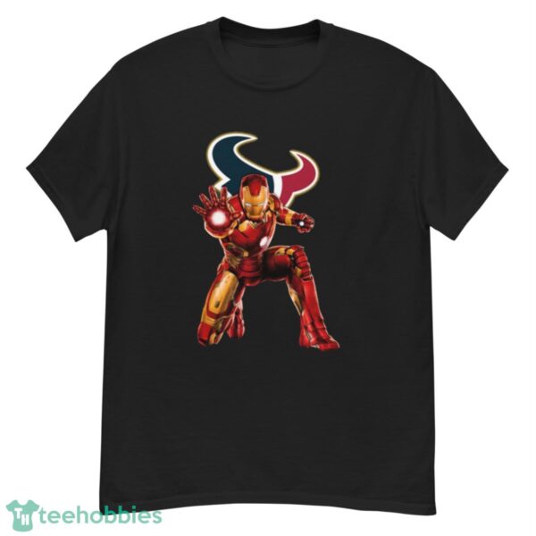 nfl iron man marvel comics sports football houston texans t shirt